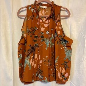 Woven Cold Shoulder Blouse